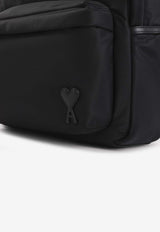 AMI PARIS Marcel Backpack with Logo-Patch Black