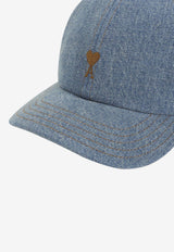 AMI PARIS Ami De Coeur Denim Baseball Cap Denim