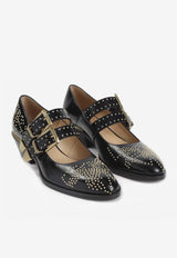 Chloé Susanna 40 Studed Leather Pumps Black
