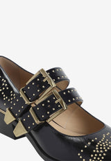 Chloé Susanna 40 Studed Leather Pumps Black