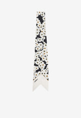 Valentino Silk Scarf with Floral-Print Multicolor