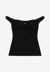 Philosophy Di Lorenzo Serafini Off-Shoulder Bustier Top Black 08035728/P_PHILO-A0555