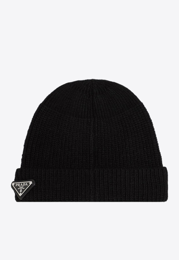 Logo-Plaque Wool and Cashmere Blend Beanie