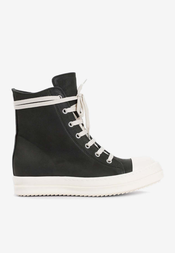 High-Top Leather Sneakers