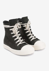 High-Top Leather Sneakers