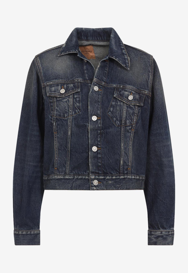 Off-Shoulder Denim Jacket