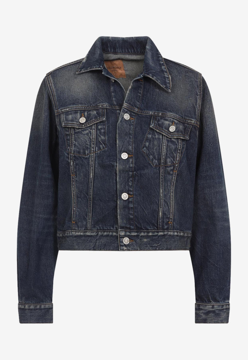 Off-Shoulder Denim Jacket