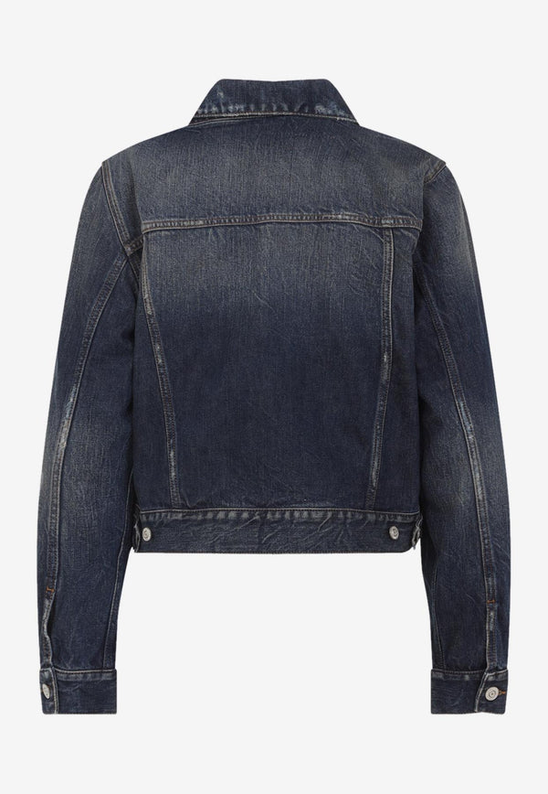 Off-Shoulder Denim Jacket