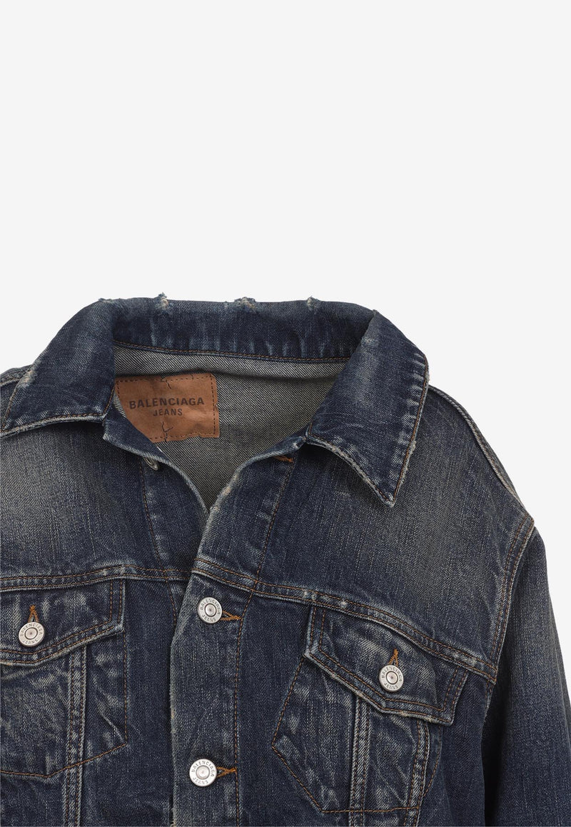 Off-Shoulder Denim Jacket