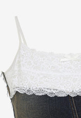 Patched Denim Top