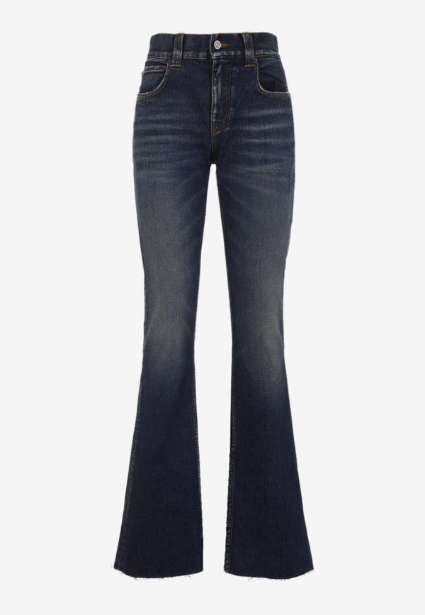 Washed-Out Bootcut Jeans