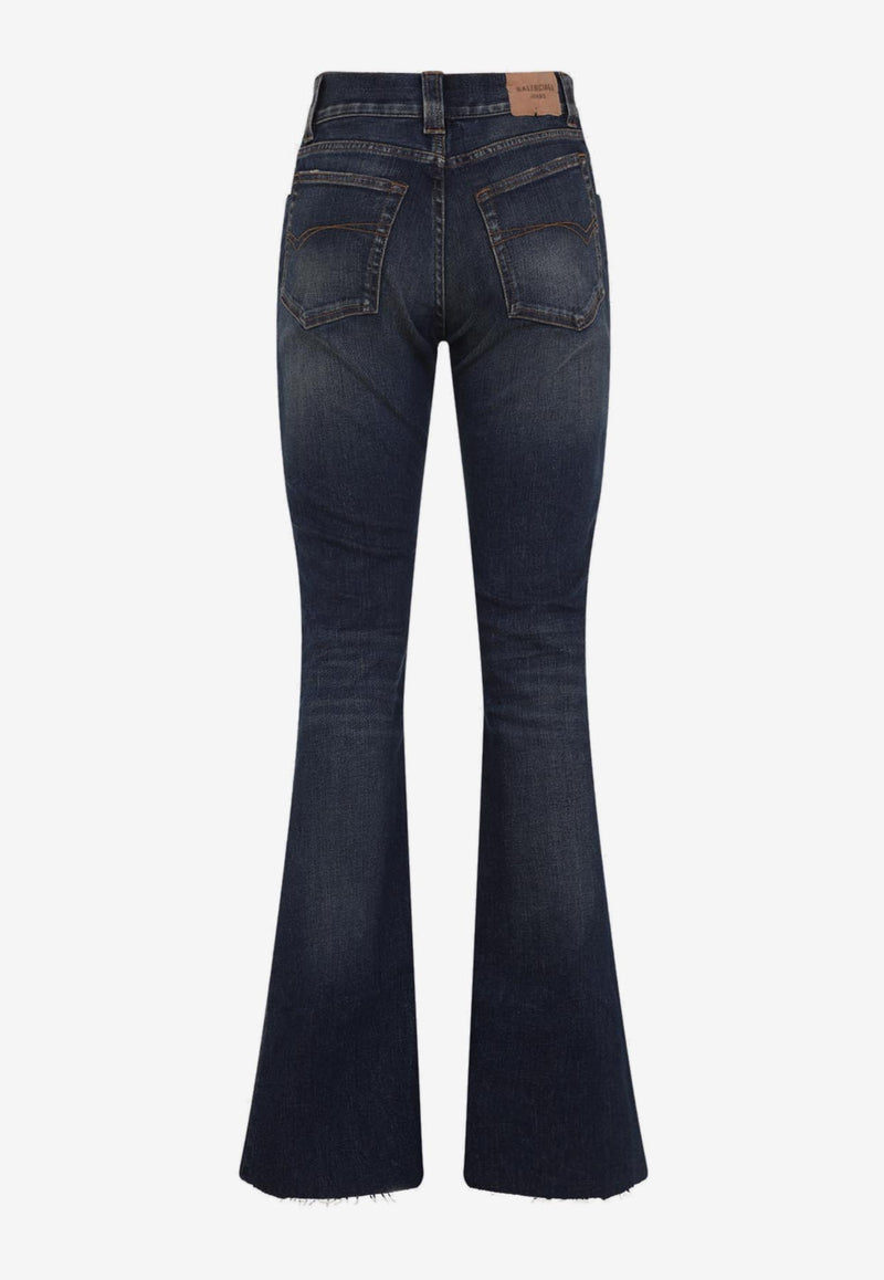 Washed-Out Bootcut Jeans