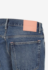 Distressed Straight-Leg Jeans