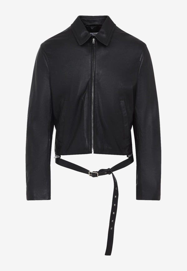 Belted Leather Jacket