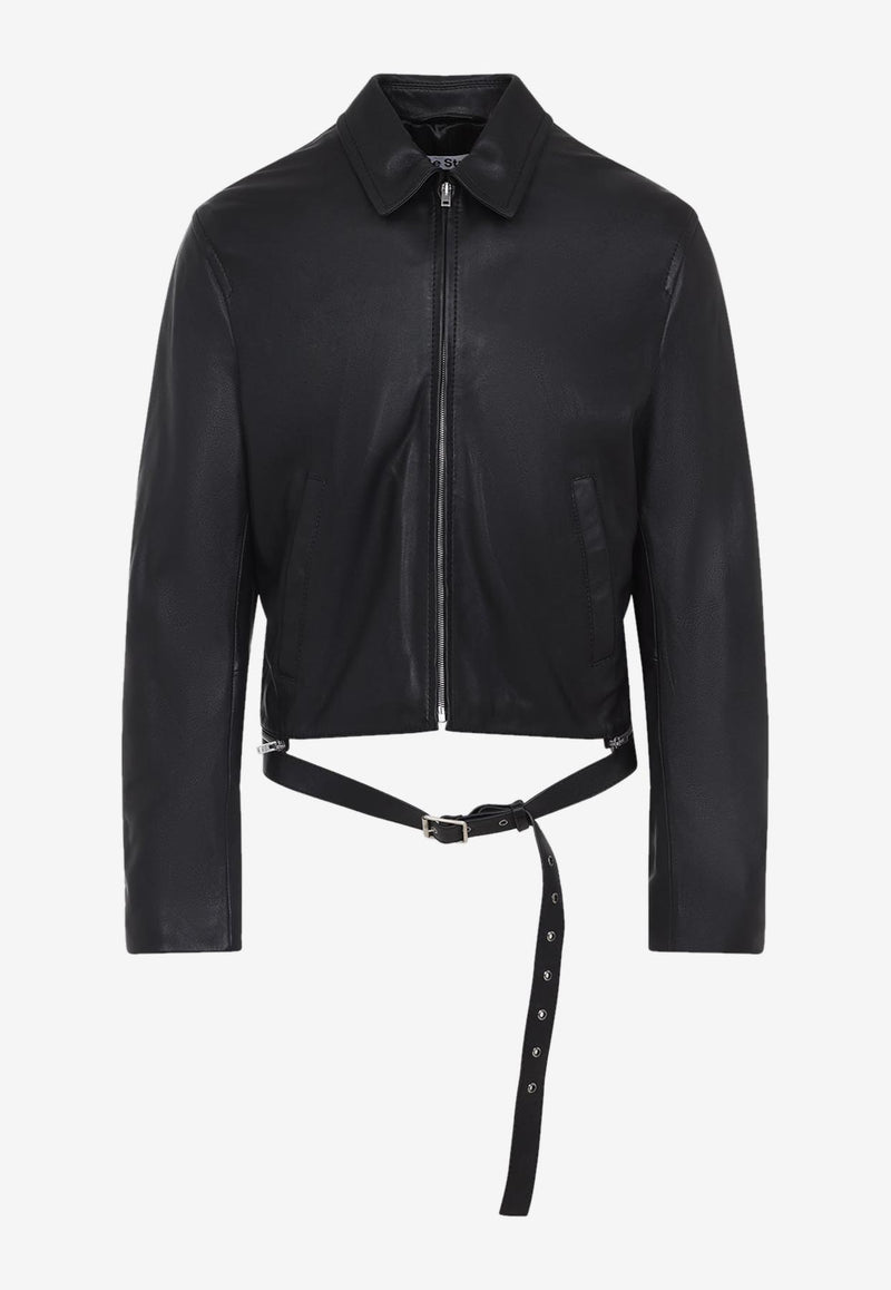 Belted Leather Jacket