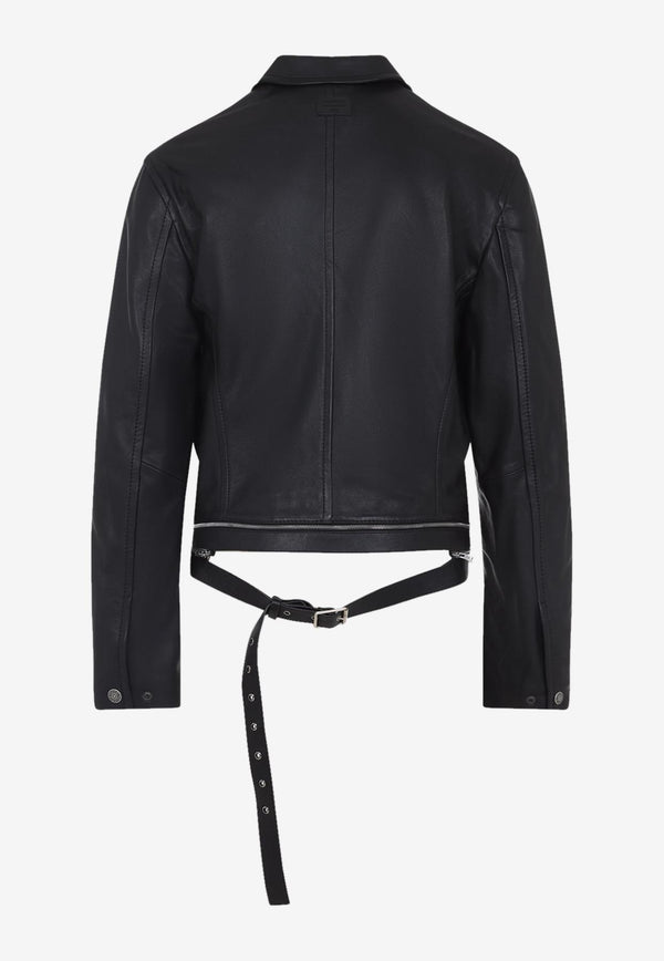 Belted Leather Jacket
