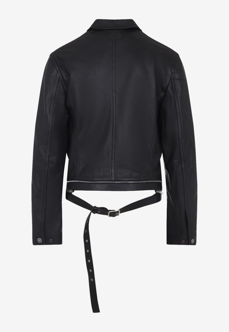 Belted Leather Jacket