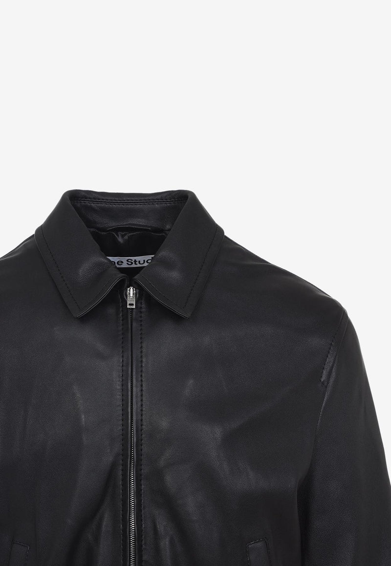 Belted Leather Jacket