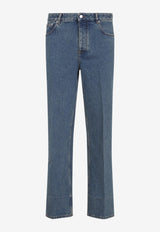 Logo-Patch Straight-Leg Jeans