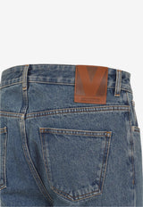 Logo-Patch Straight-Leg Jeans