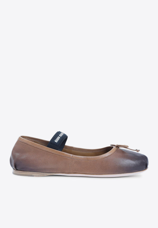 Gradient-Effect Ballet Flats