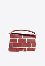 Large Brick Puzzle Edge Shoulder Bag