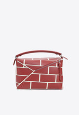 Large Brick Puzzle Edge Shoulder Bag