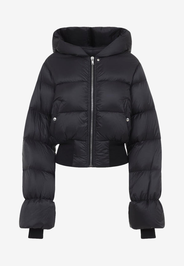 Zip-Up Hooded Down Jacket