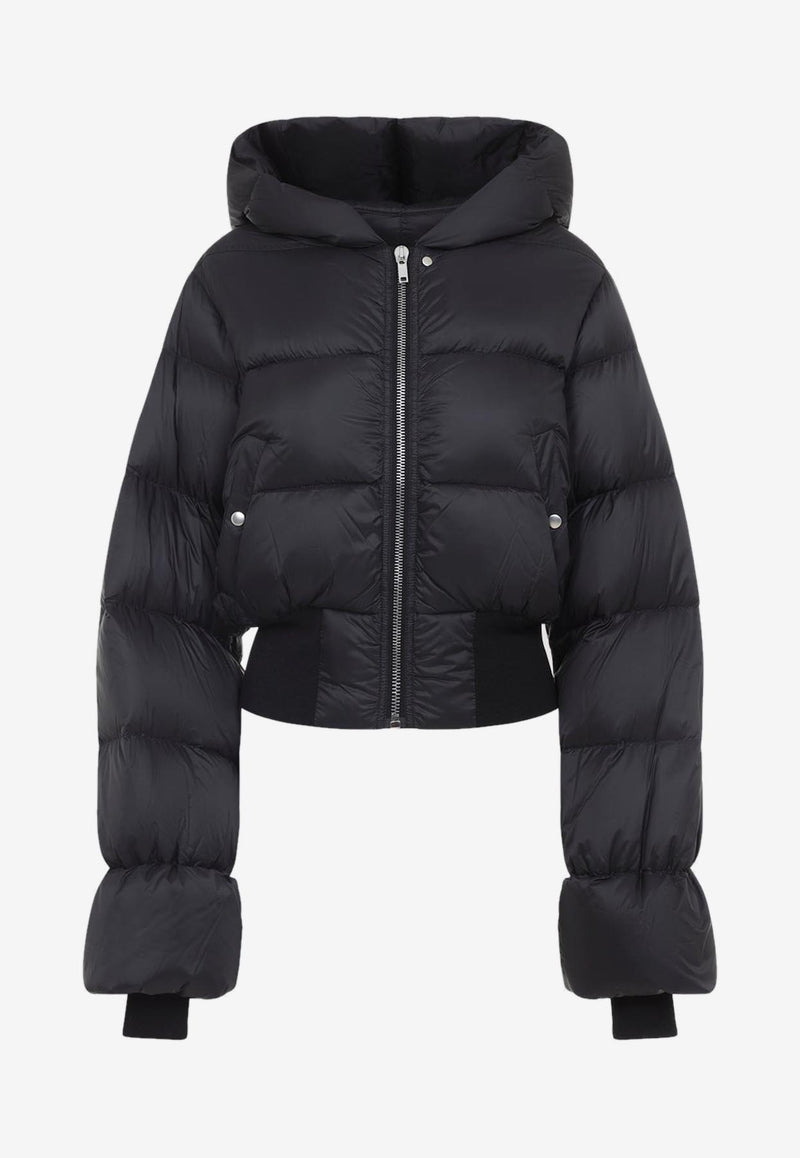 Zip-Up Hooded Down Jacket