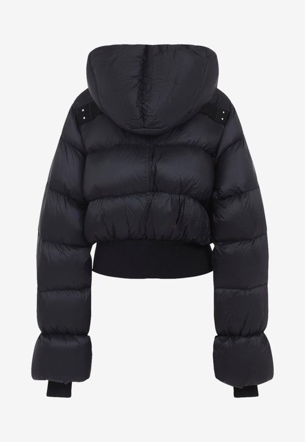 Zip-Up Hooded Down Jacket