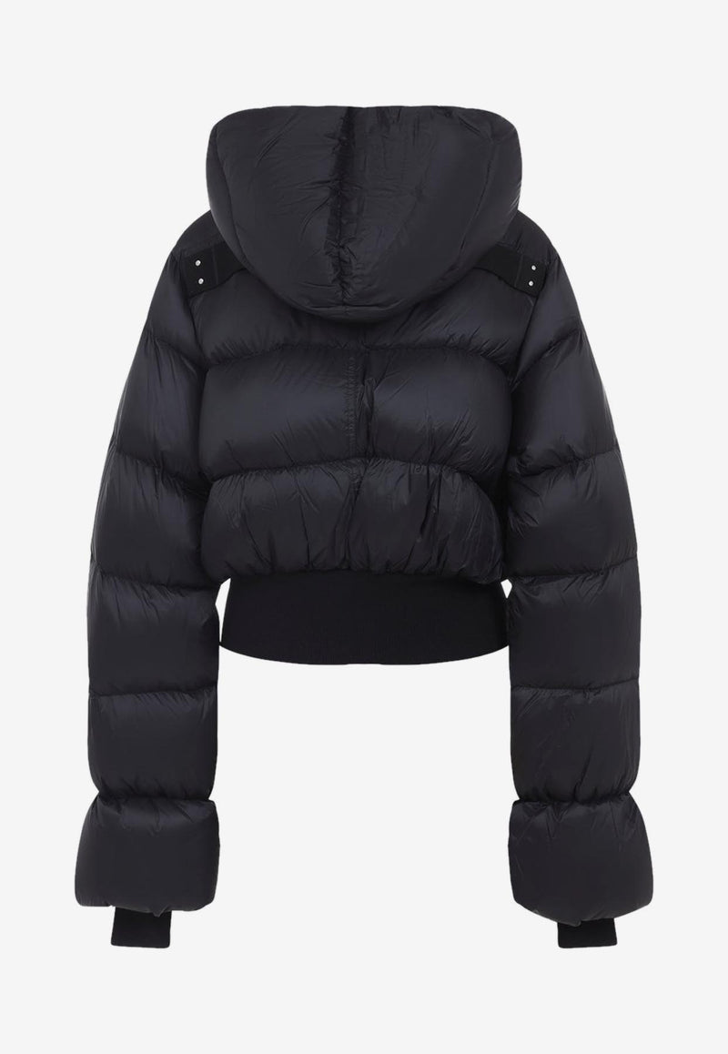 Zip-Up Hooded Down Jacket