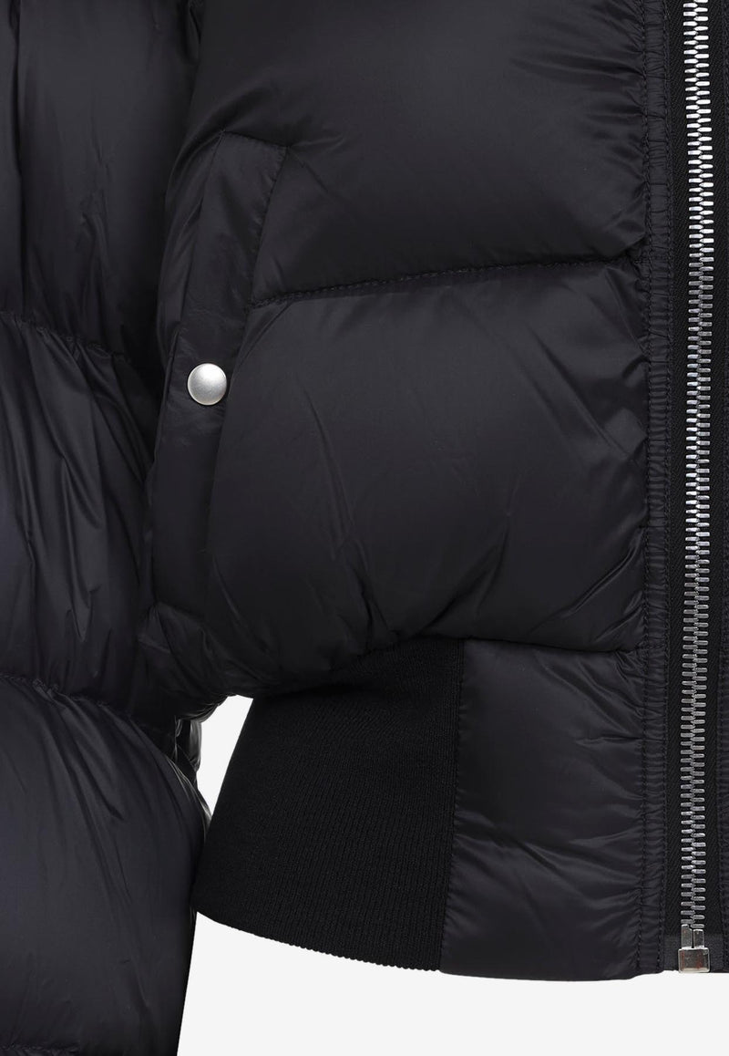 Zip-Up Hooded Down Jacket