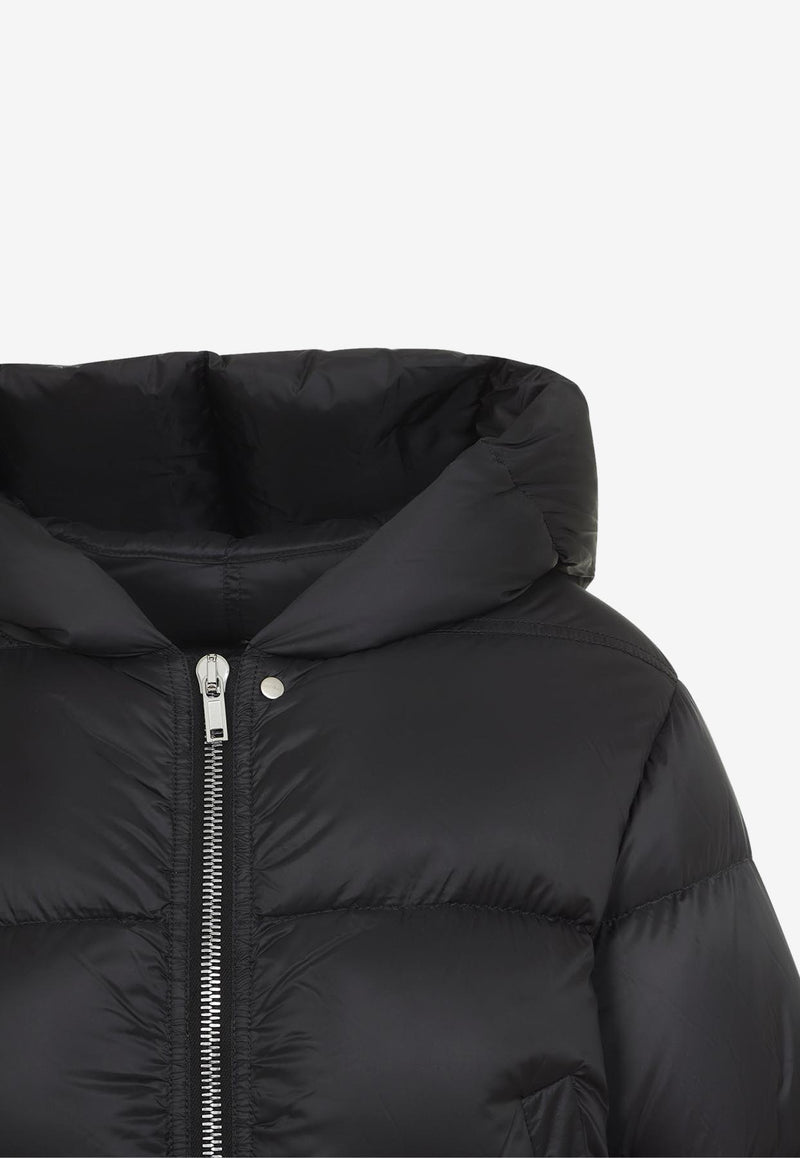 Zip-Up Hooded Down Jacket
