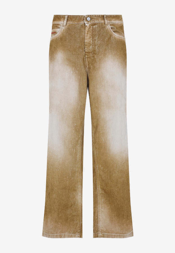 Washed-Out Straight-Leg Jeans