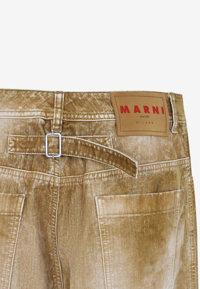 Washed-Out Straight-Leg Jeans