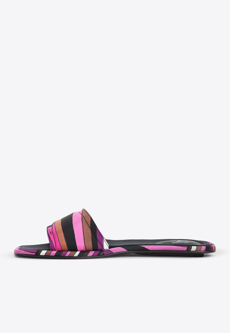 Yummy Iride Print Flat Sandals