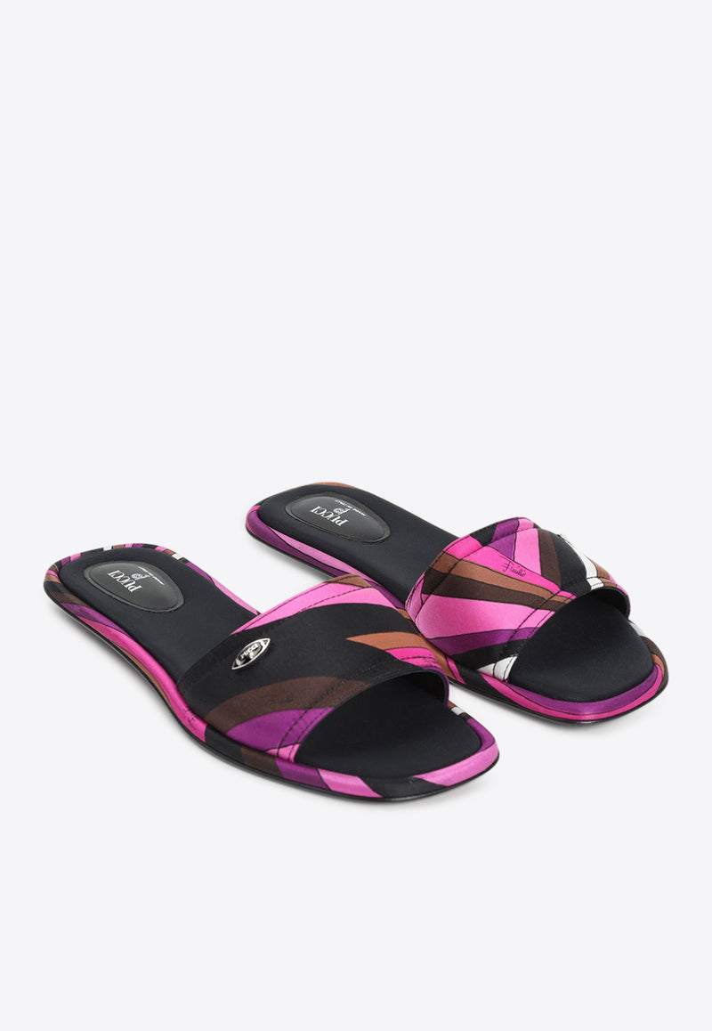 Yummy Iride Print Flat Sandals