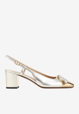 Valet Du Roi 60 Slingback Pumps in Metallic Leather
