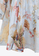 Ascension Plunge Printed Mini Dress