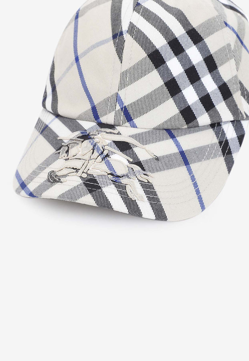 Checked Baseball Cap