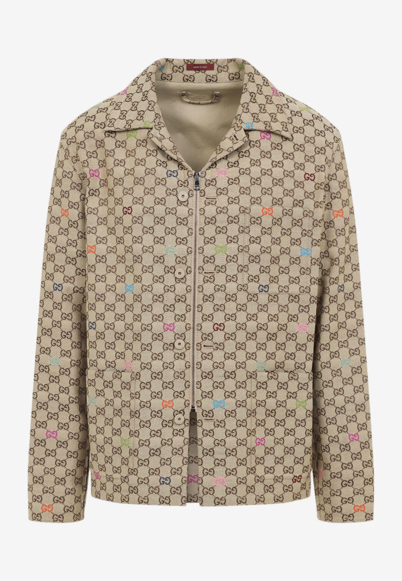 GG Logo Zip-Up Overshirt