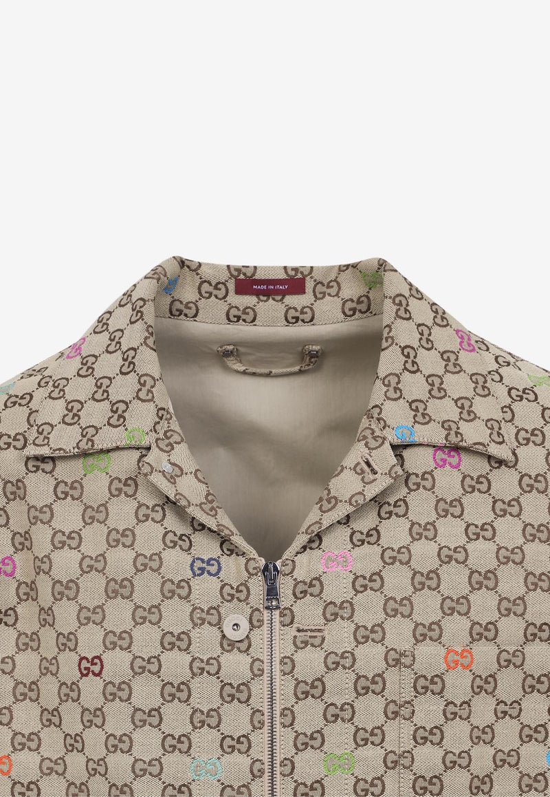GG Logo Zip-Up Overshirt