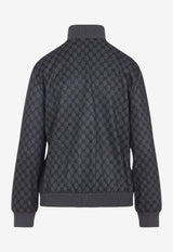 All-Over Logo Zip-Up Sweatshirt