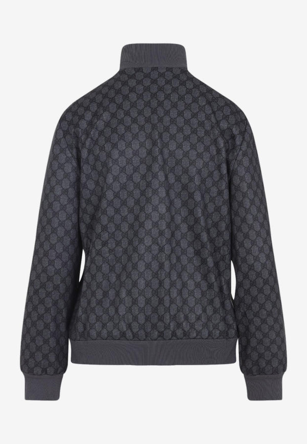 All-Over Logo Zip-Up Sweatshirt