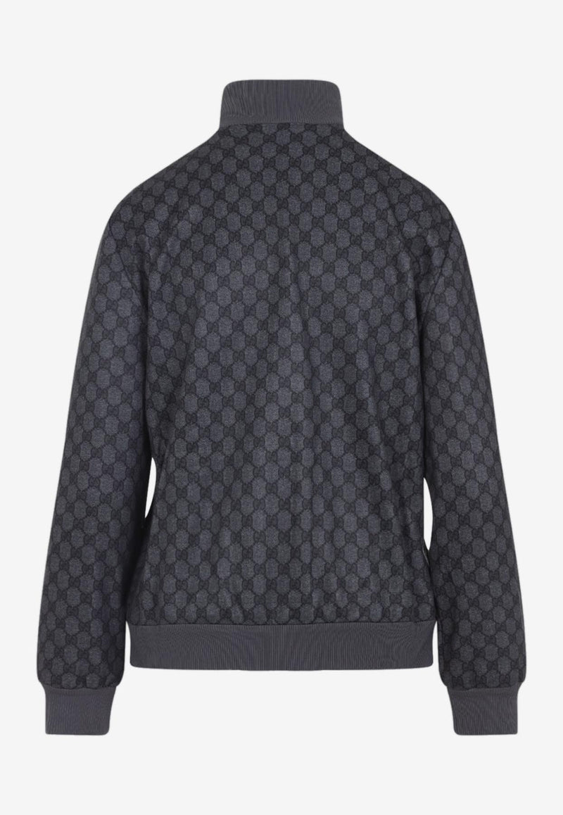 All-Over Logo Zip-Up Sweatshirt