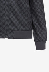 All-Over Logo Zip-Up Sweatshirt