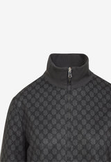 All-Over Logo Zip-Up Sweatshirt