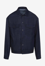 Denim-Effect Overshirt