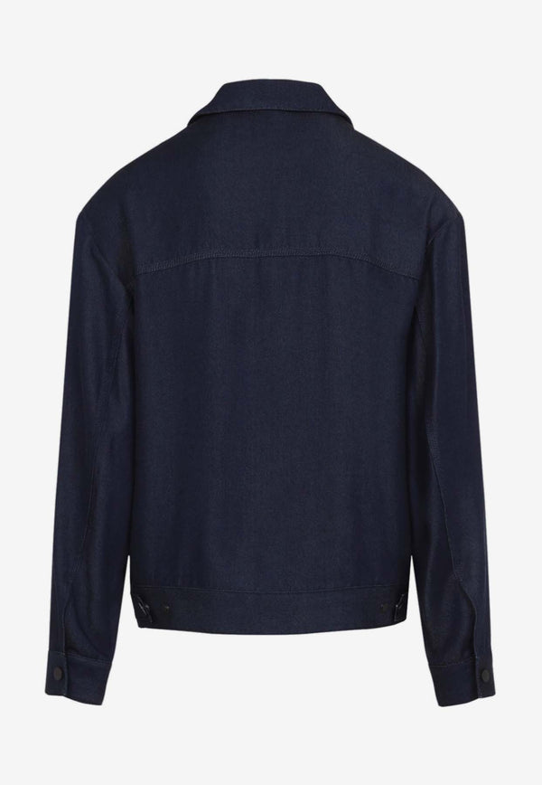 Denim-Effect Overshirt