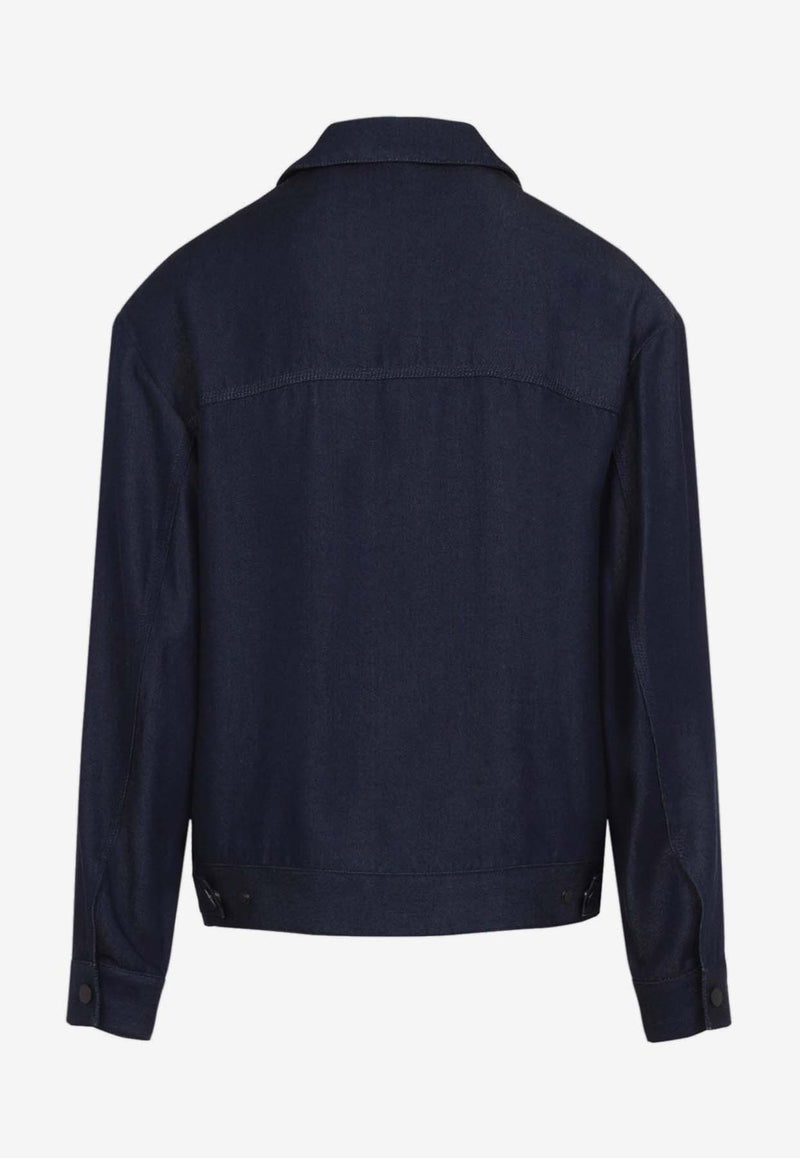 Denim-Effect Overshirt